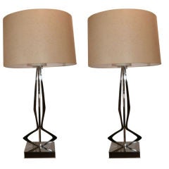 A Pair of Sculptural 1950's Table Lamps