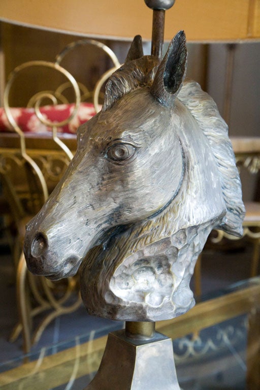Mid-20th Century Italian horse head lamp