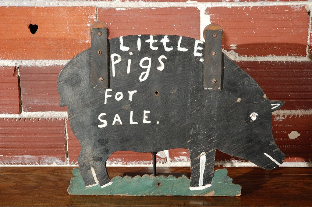 Vintage Pig Farm Sign 1
