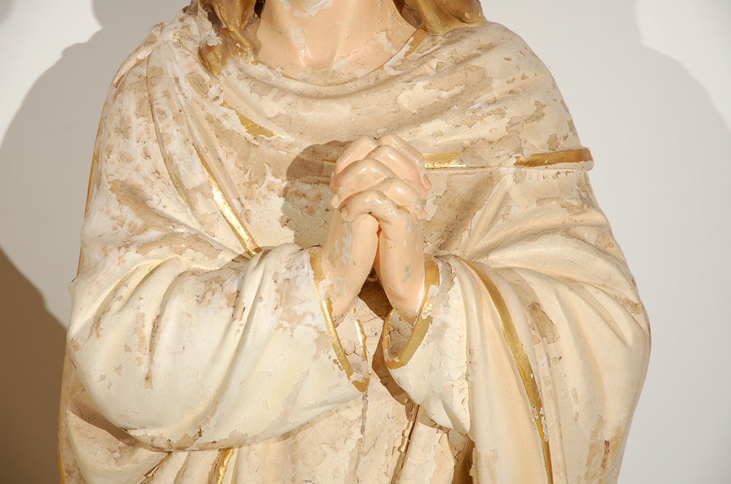 19th Century Late 19th century Lifesized Religious Angel Saint Statues