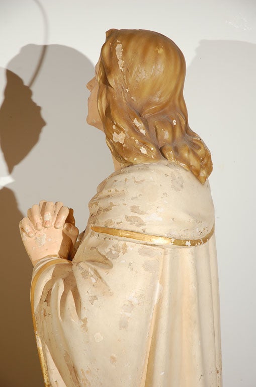 Late 19th century Lifesized Religious Angel Saint Statues 3