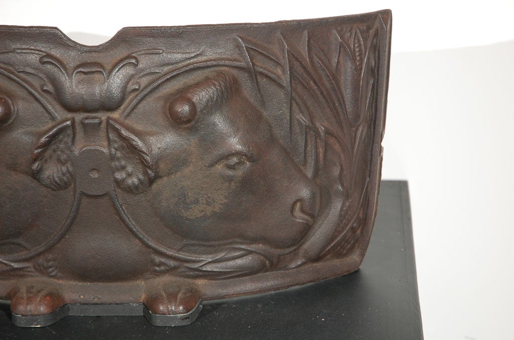 American 19th Century Cast Iron Bull Steer Cow Relief