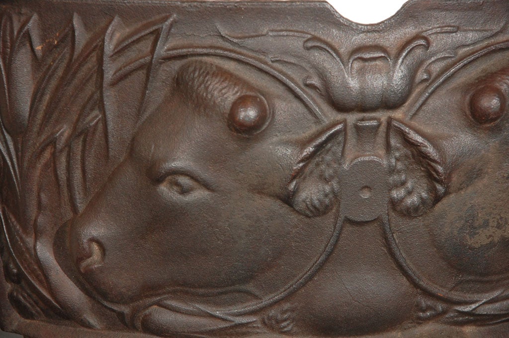 19th Century Cast Iron Bull Steer Cow Relief 1