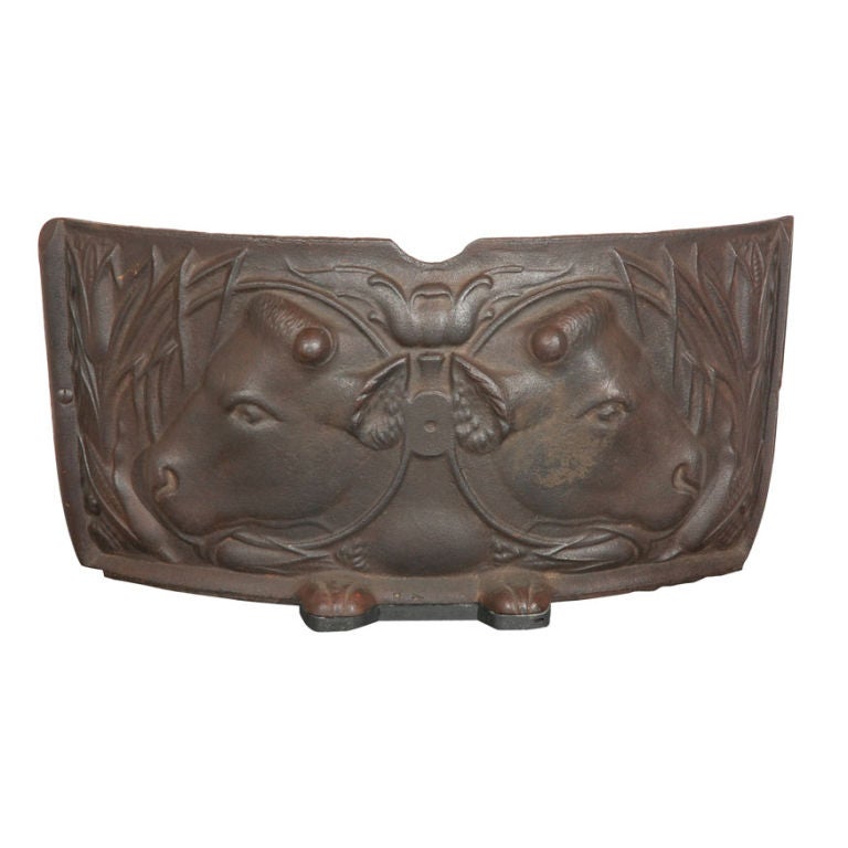 19th Century Cast Iron Bull Steer Cow Relief