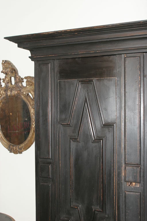 Wood Swedish Baroque Cabinet