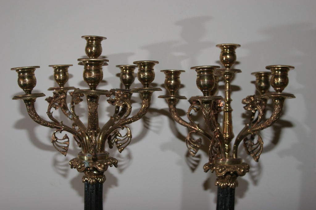 A pair of Empire Candelabras France In Good Condition For Sale In New York, NY