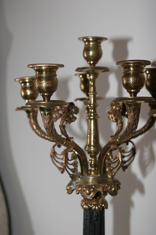19th Century A pair of Empire Candelabras France For Sale