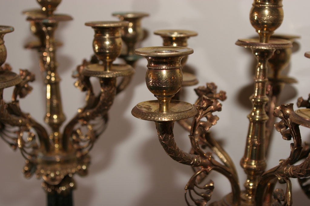 Una coppia di candelabri Impero Francia in vendita 1