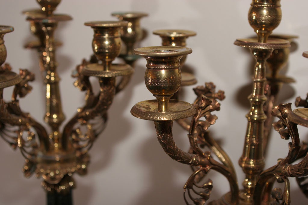 A pair of Empire Candelabras France For Sale 1