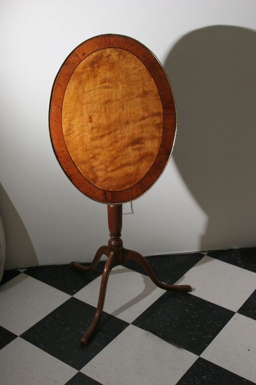 Swedish Oval Tilt Top Table on a tripod base