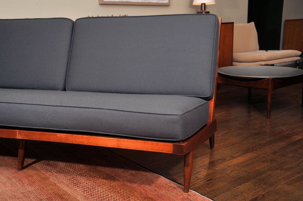 American George Nakashima Solid Walnut Sofa With Slatted Back