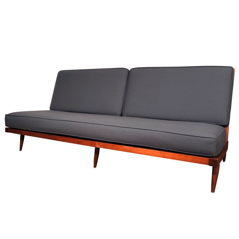 Nakashima Solid Walnut Sofa With Slatted Back at 1stdibs