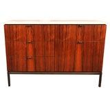 Florence Knoll rosewood credenza with honed limestone top