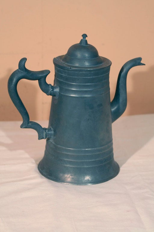 American Pewter Coffee Pot, New York, Circa 1840 1