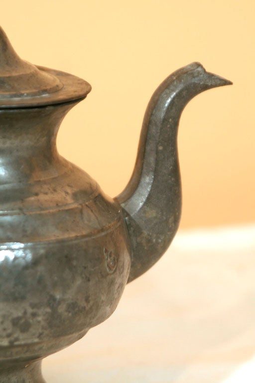 American Pewter Teapot, New York, Circa 1840 1