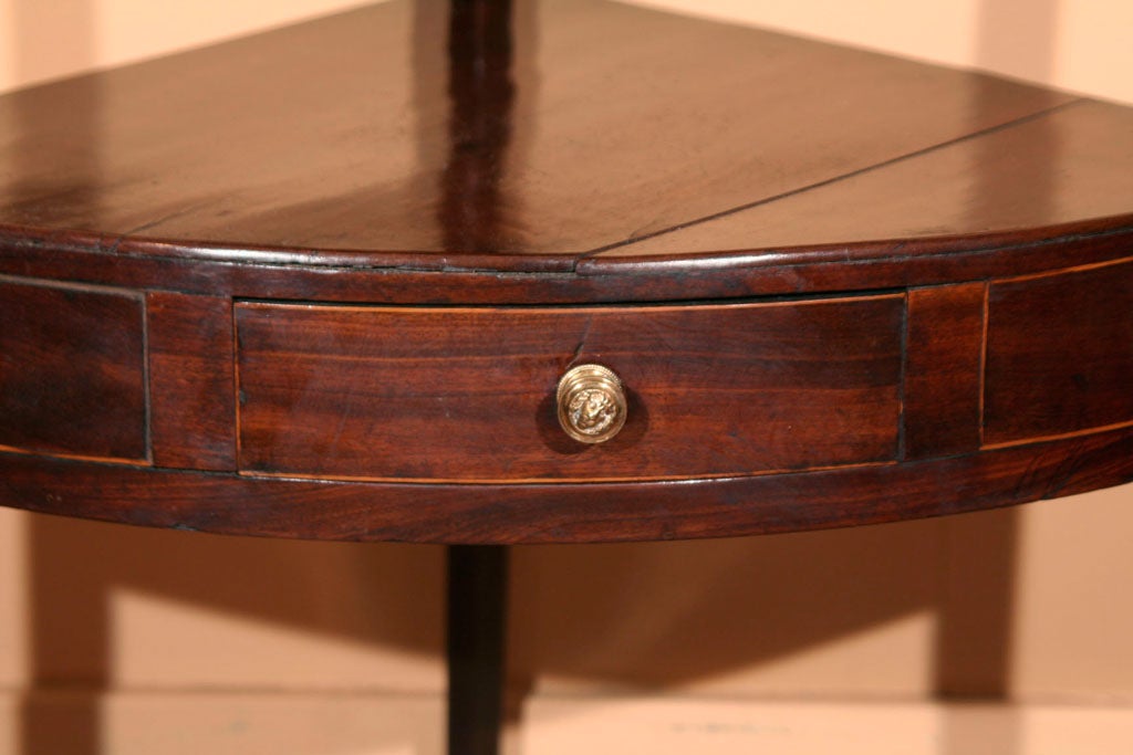 19th Century English Mahogany Corner Wash Stand, Circa 1820