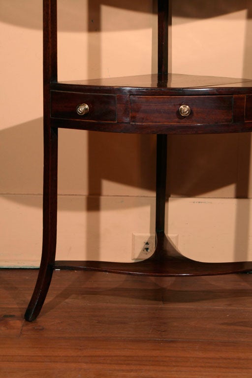 English Mahogany Corner Wash Stand, Circa 1820 1