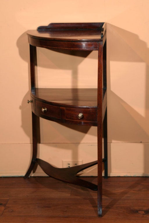 English Mahogany Corner Wash Stand, Circa 1820 2