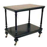 Antique Two-Tier Ebonized Occasional Table, England, Late 19th Century