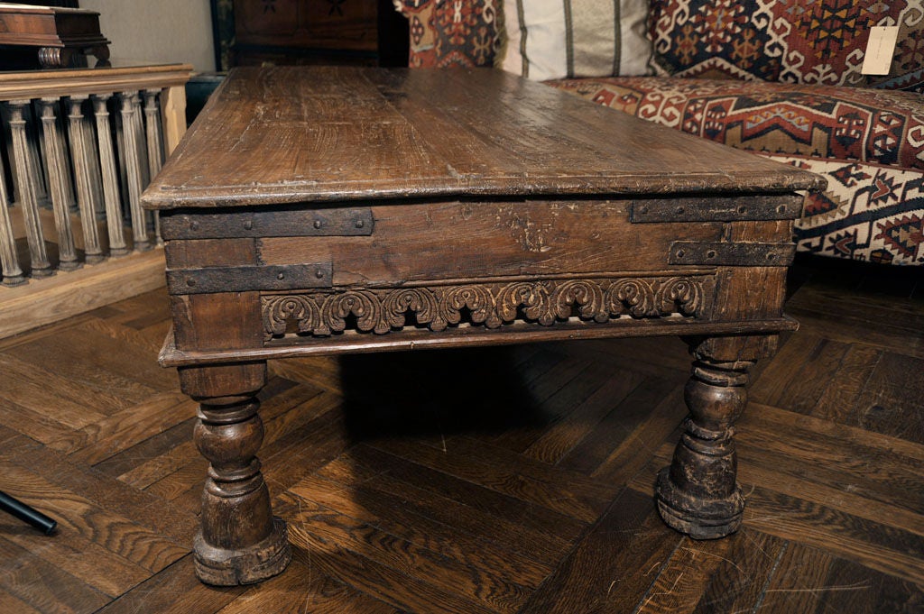 Anglo Indian Teakwood Coffee Table, Late 19th Century 4