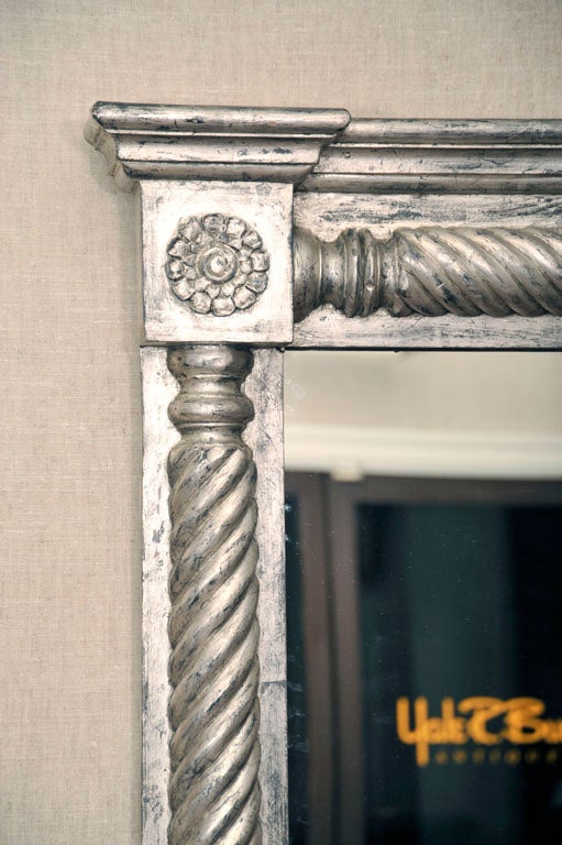 Silver Gilt Barley Twist Mirror, England, Late 19th C.