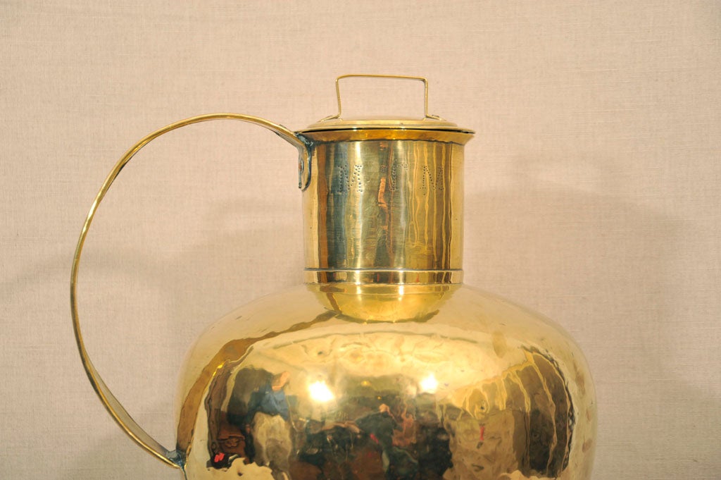 Large Dutch Brass Milk Jug, Netherlands, Late 19th Century 1
