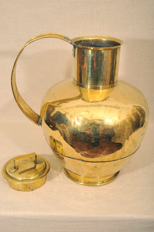 Large Dutch Brass Milk Jug, Netherlands, Late 19th Century 6