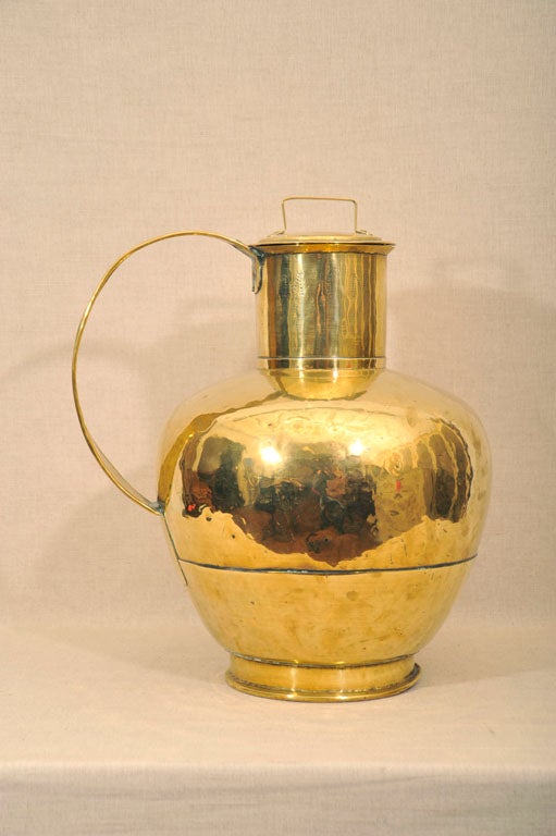 Large Dutch Brass Milk Jug, Netherlands, Late 19th Century 7