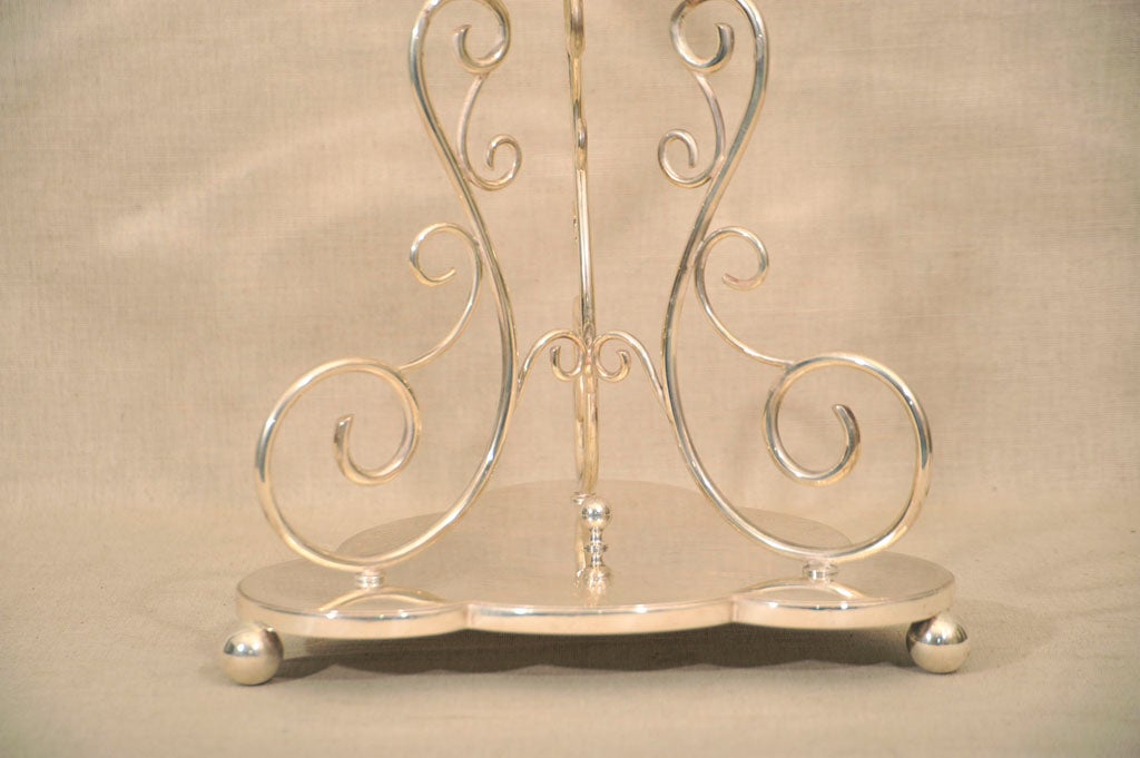 Art Nouveau Silverplate & Glass Centerpiece, England, 19th c.