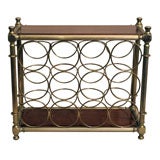 Mahogany and Brass Wine Rack, England, Early 20th Century