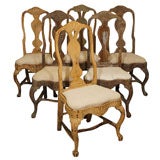 Six baroque dining chairs