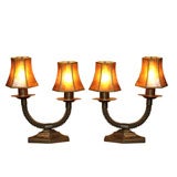 Vintage Brass Rope Twist Table lamps