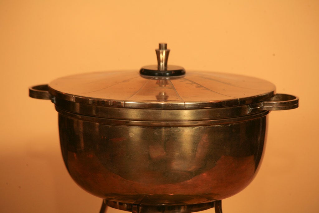 Mid-20th Century Brass Warming Pot by Tommi Parzinger