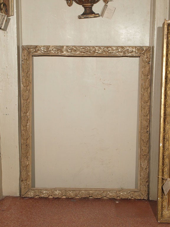 Carved raw wood frame