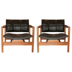 Pair of Armchairs by Michel Mortier