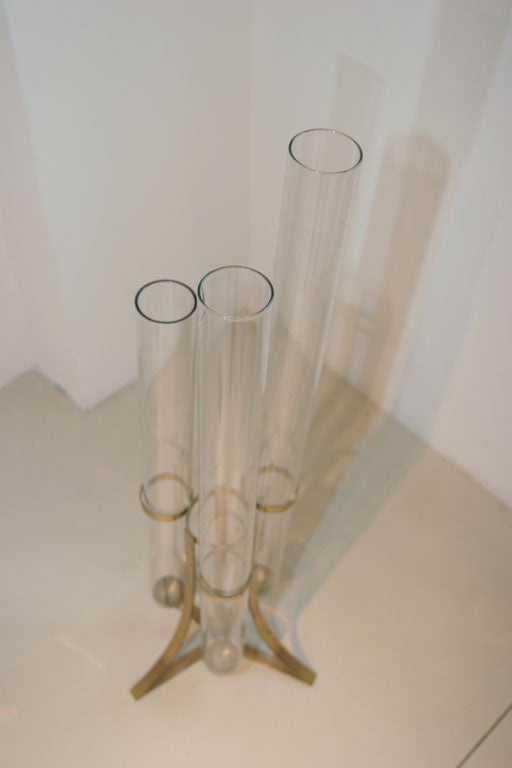 Late 20th Century Large Glass Vase by Gabriella Crespi For Sale