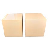 Pair of Lacquered Parchment Cubes