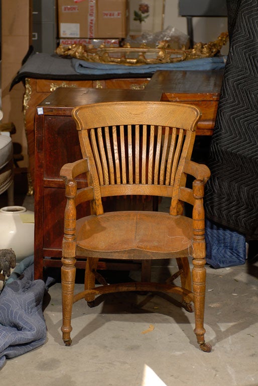 19th Century English Library Chair For Sale