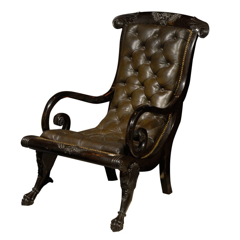 English Regency Library Chair For Sale