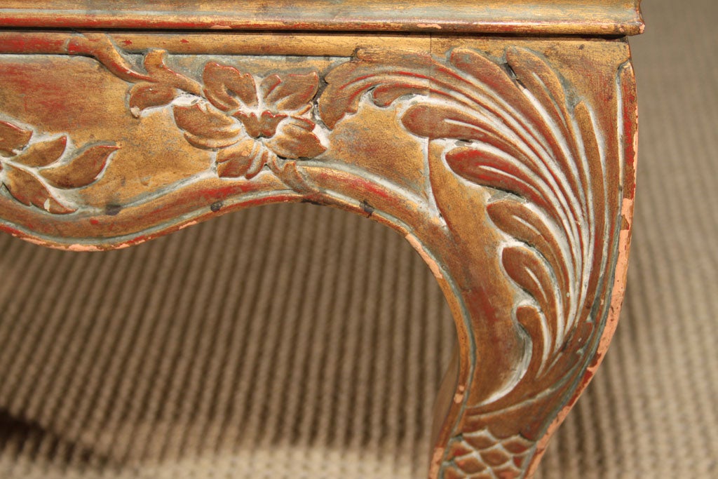 Carved Giltwood Jansen Square Coffee Table