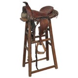 Used American children's western saddle