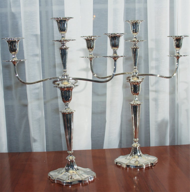 Pair of EPNS 3 light Candelabra