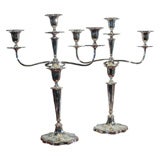 Pair of EPNS 3 light Candelabra