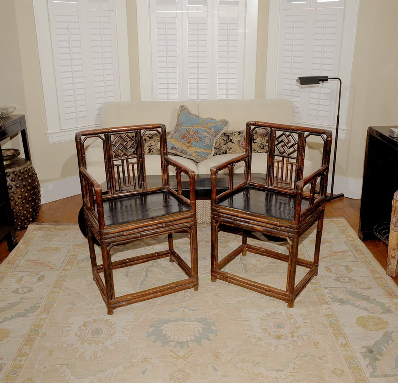 Pair of Chinese Bamboo Chairs (Ref# JRM62)