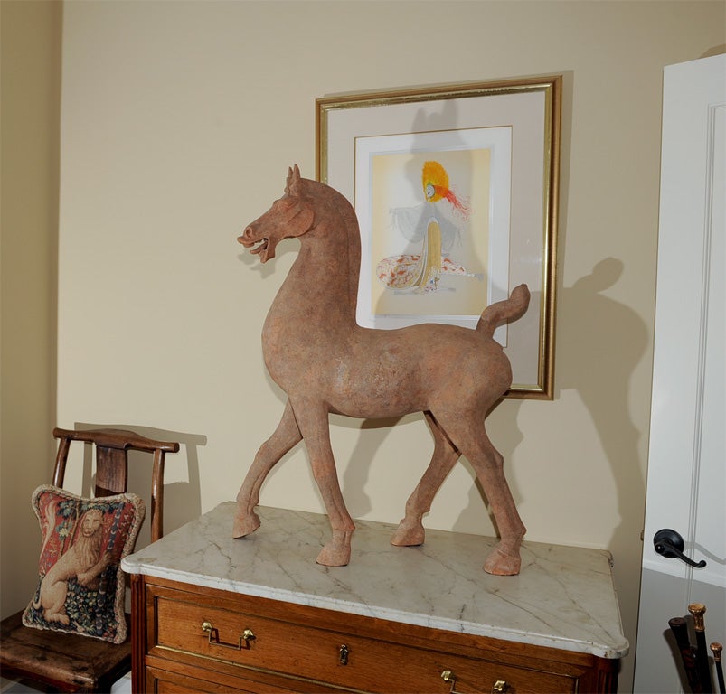 Grand cheval de la poterie Han (ref# LAM201)