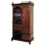 Italian ivory inlaid armoire