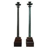 Bronze Fluted Column Lamp Posts