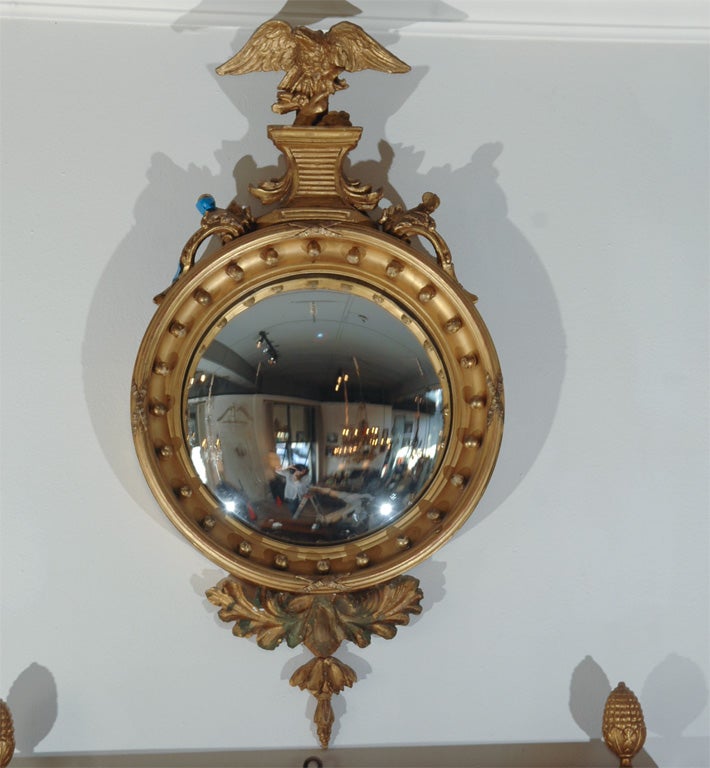 Carved George III  Bull's-Eye Mirror