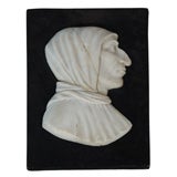 Profile of Girolamo Savonarola in White Marble