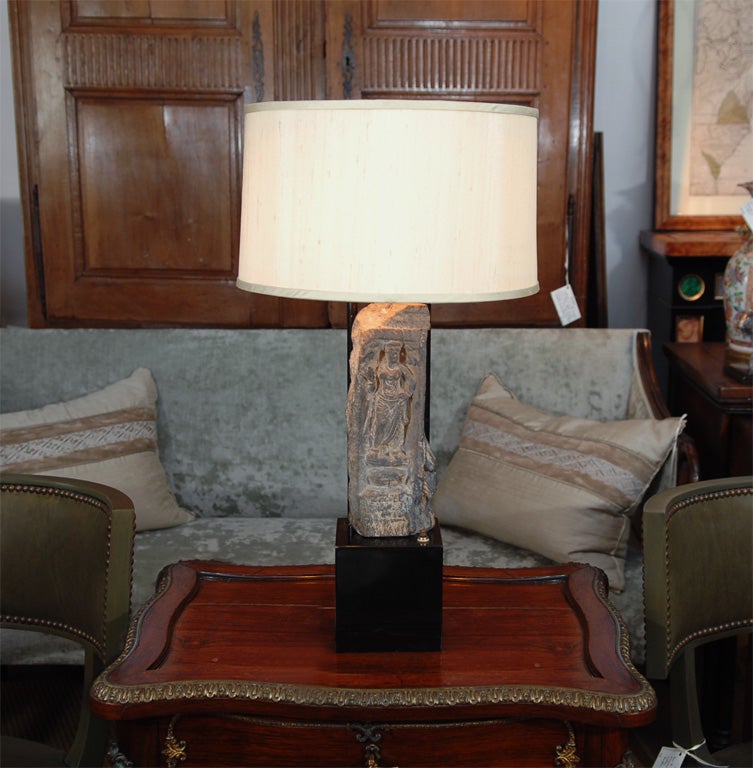 Oriental Architectural Fragment  Mounted as Lamp
